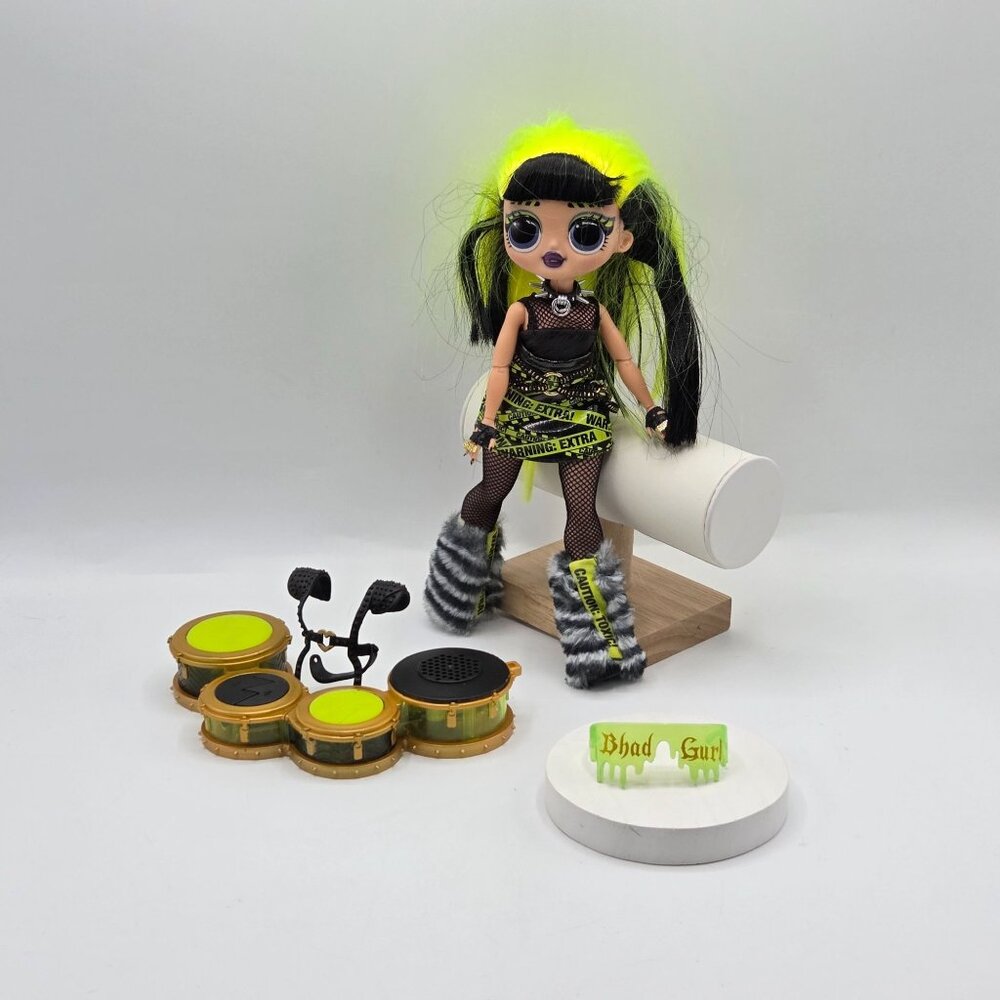 LOL Surprise OMG Remix Rock Bhad Gurl Fashion Doll With Drum Set